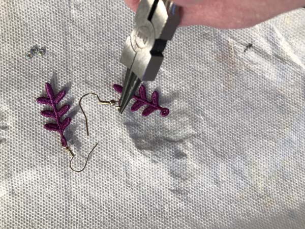 Just Earrings Machine Embroidery Open Wire Loop