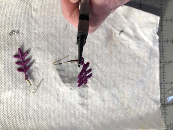 Just Earrings Machine Embroidery Squeeze Loop Shut