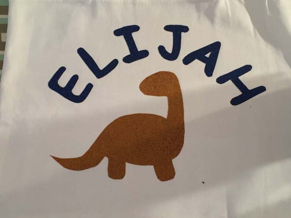 Kids Personalized Tote Bag Applique Attached