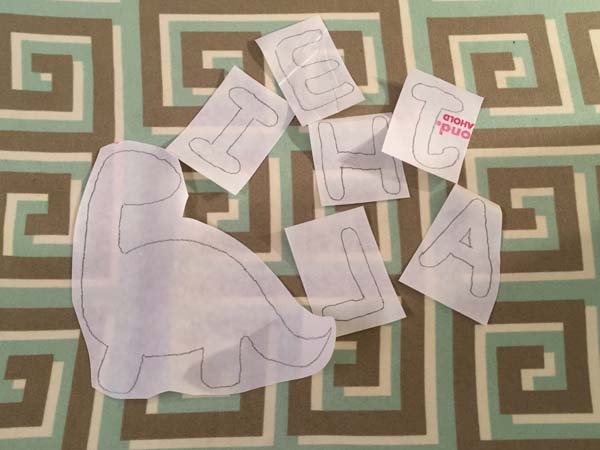 Personalize Tote bag for kids Bag Rough Cut Out Applique