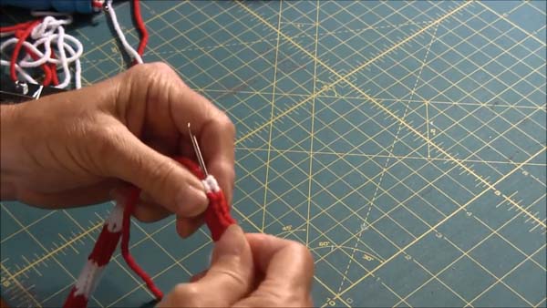 Knitted Candy Cane Ornament 13 Insert Needle