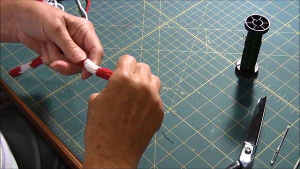 Knitted Candy Cane Ornament 15 Insert Wire