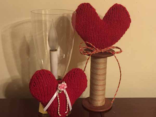 Free heart knitting pattern