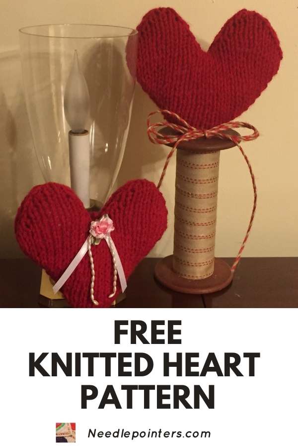 Free Knitted Heart Pattern - pin