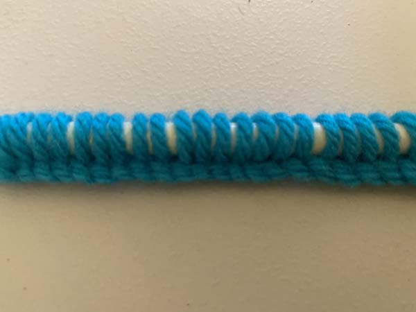 Knitting Cable Cast On Close Up