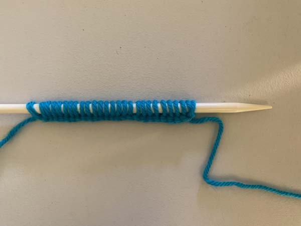 Knitting Cable Cast On Finished