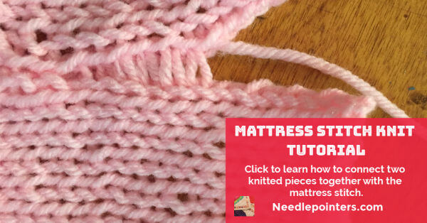 Mattress Stitch for Vertical Seams - Knit Along Club