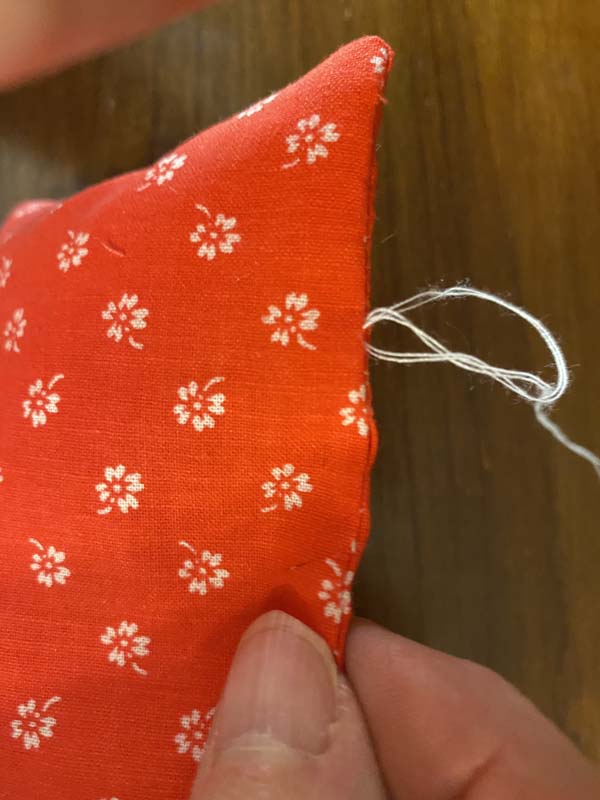 Ladder Stitch Needle Through Loop Twice