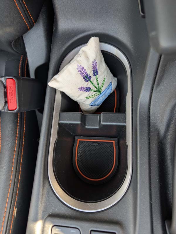 Lavender Sachet Machine Embroidery In Car