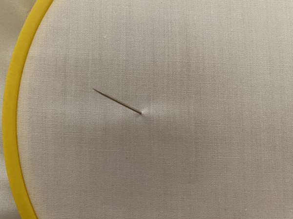 Lazy Daisy Embroidery 1 Bring Needle up