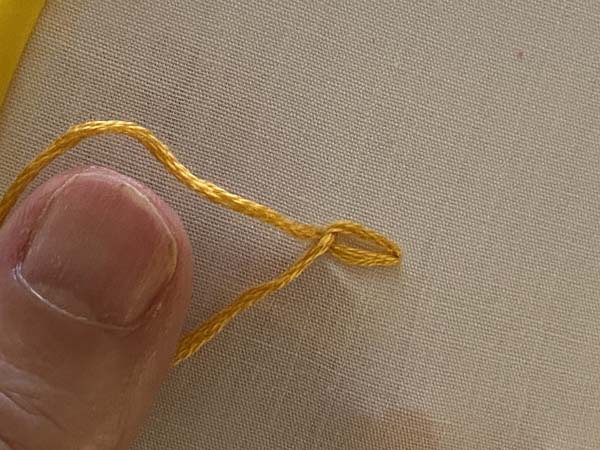 Lazy Daisy Embroidery 7 pull thread