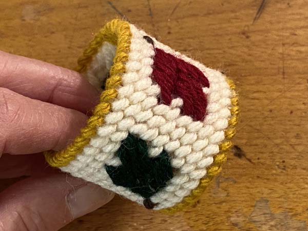 Leaf Napkin Ring Finished Close Up
