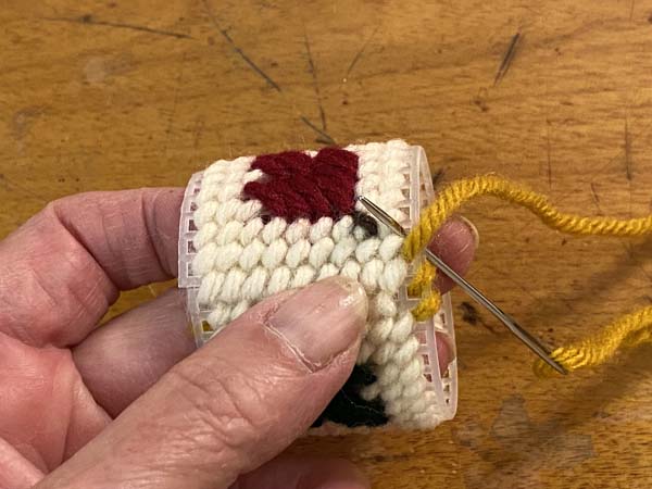 Leaf Napkin Ring Stitch Around Edge