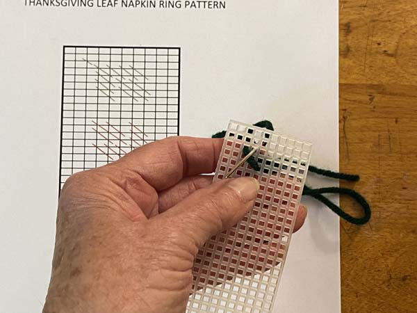 Leaf DIY Napkin Rings Stitch Leaves