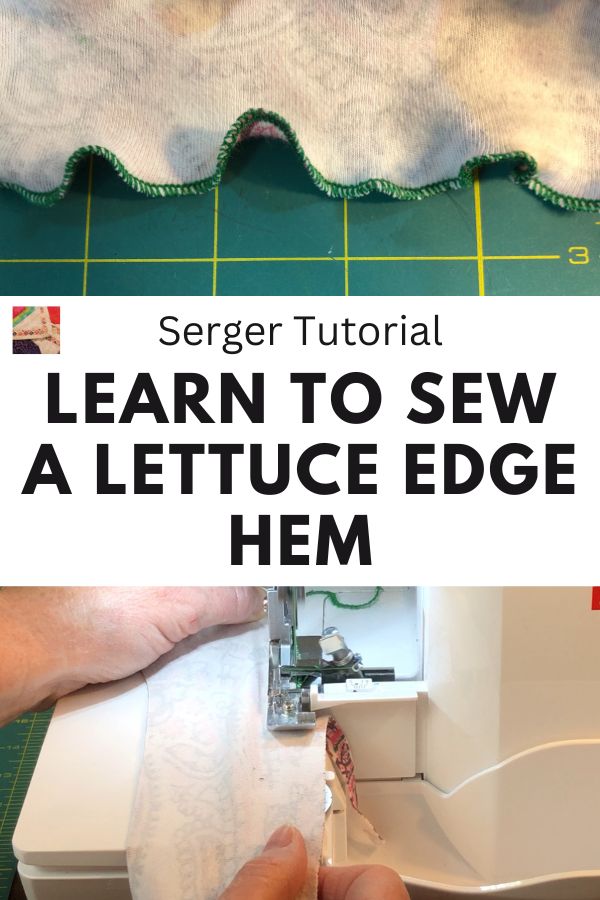 Learn How to Sew a Lettuce Edge Hem with a Serger - pin