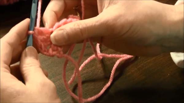 Left Handed Crochet Shell Stitches 11 corner first half