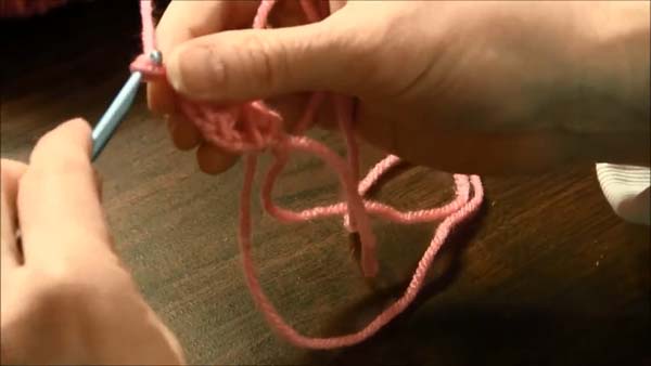 Left Handed Crochet Shell Stitches 13 corner shell chain two