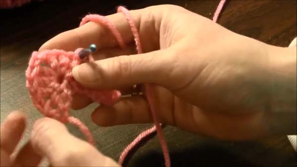 Left Handed Crochet Shell Stitches 14 corner shell finished