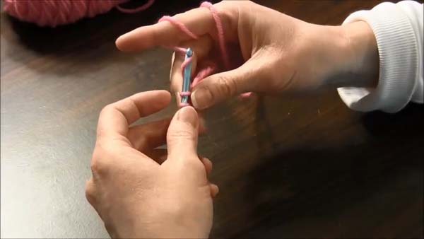 Left Handed Crochet Shell Stitches 5 double crochet yarn over again