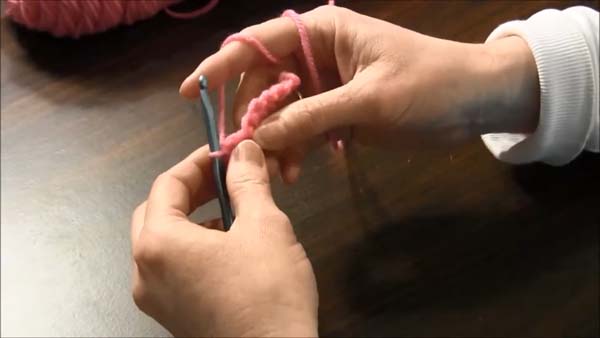 Left Handed Crochet Shell Stitches 6 double crochet pul through two loops