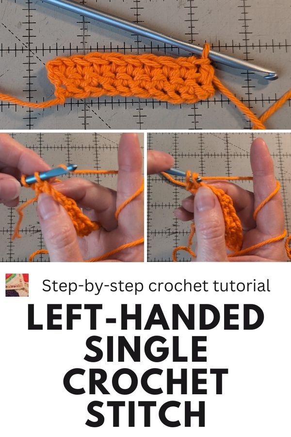 Left Handed Single Crochet Stitch - pin