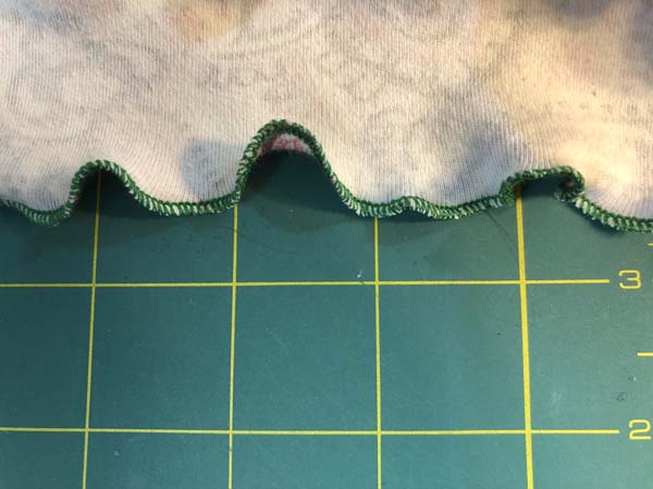 Lettuce Edge Hem with Serger Thread