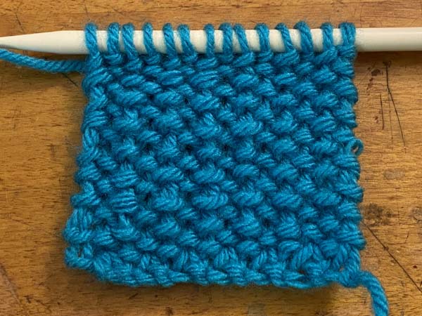 Linen Stitch Knit Pattern Back