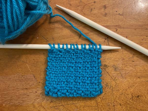 Linen Stitch Knit Pattern Sample