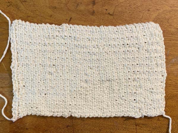 Linen Stitch Mug Rug Main Section Finished