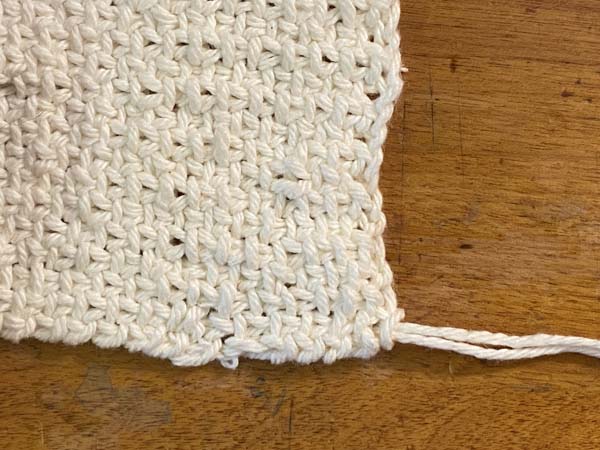 Linen Stitch Mug Rug 18 Pull Tight