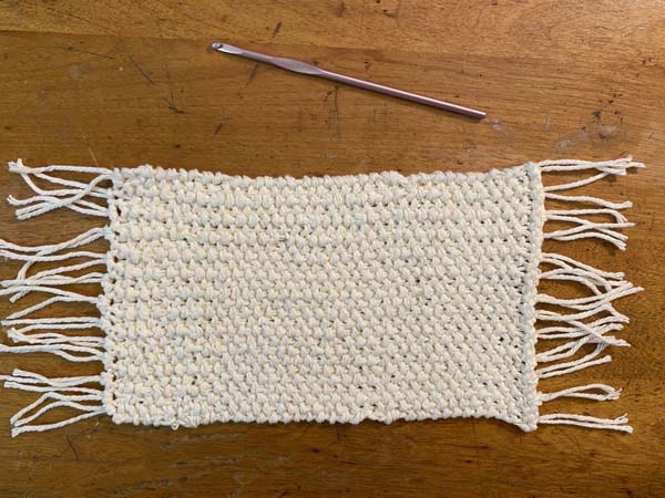 Linen Stitch Mug Rug 20 Completed 2