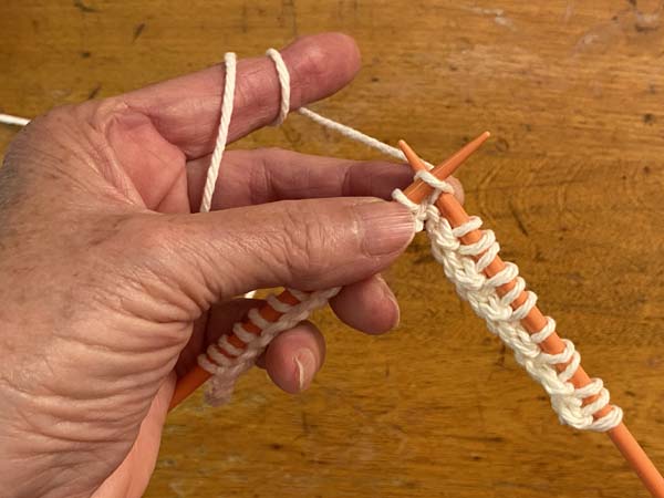 Linen Stitch Mug Rug Knit One