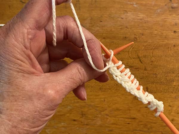 Linen Stitch Mug Rug Slip Stitch Purlwise