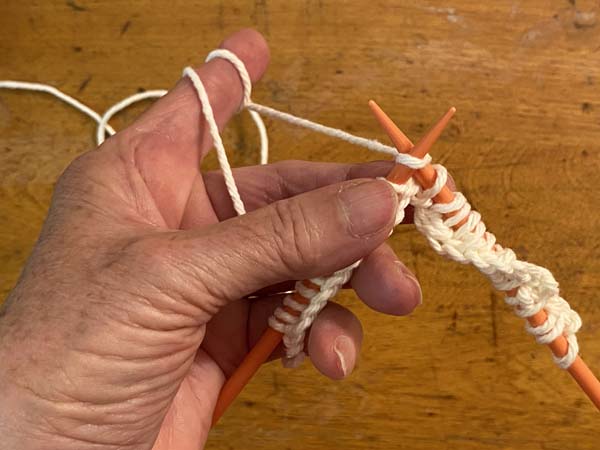 Linen Stitch Mug Rug Yarn Back Knit