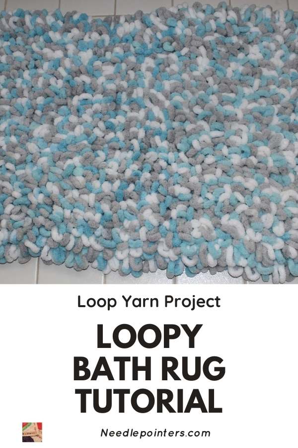 Loop Yarn Loopy Bath Rug Tutorial - pin 2