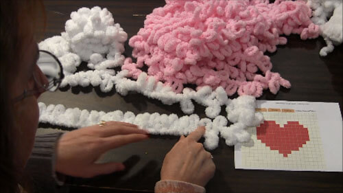 Loop Yarn Heart Pillow - Foundation Loops