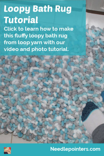 Loop Yarn Loopy Bath Rug Tutorial - pin