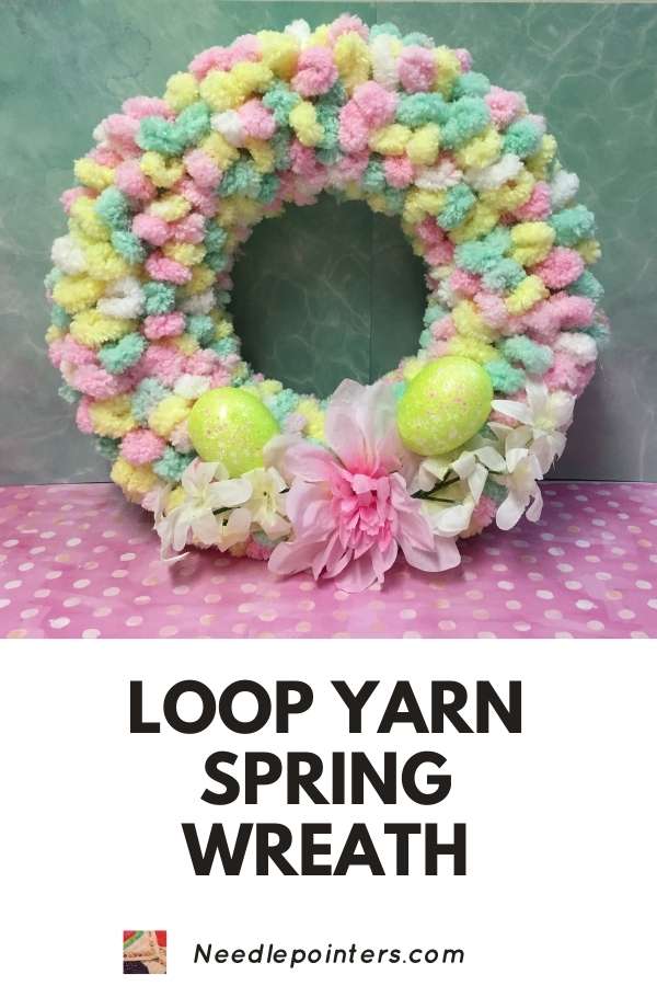 Loop Yarn Spring Wreath Tutorial Pin