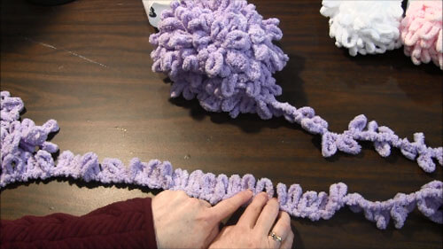 Loop Yarn Textured Blanket Foundation Row