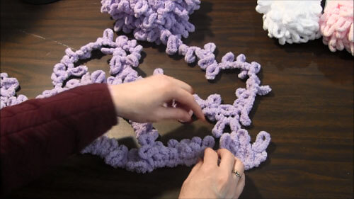 Loop Yarn Textured Blanket First 5 Garter Stitch