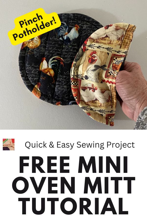 Mini Oven Mitts or Pinch Potholders Tutorial - pin