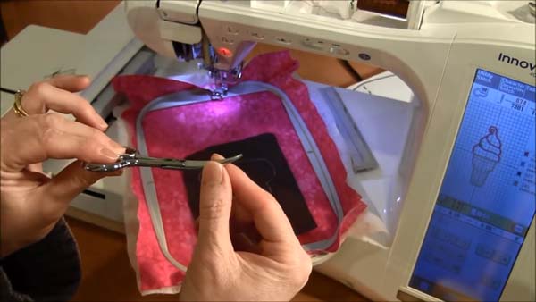 Machine Applique Embroidery Tutorial 13 Curved Embroidery Scissors