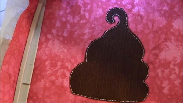 Machine Applique Embroidery Tutorial 16 Fabric Trimmed