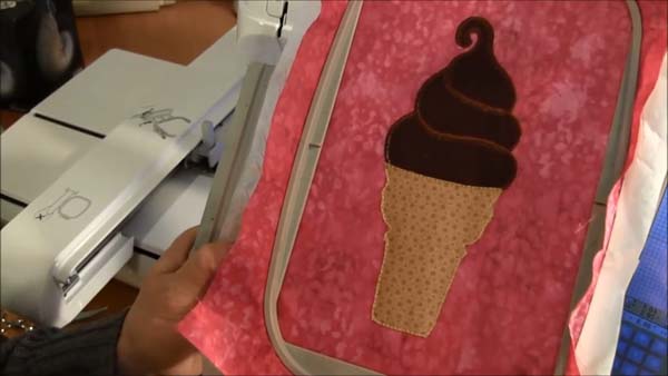 Machine Applique Embroidery Tutorial 20 Trim Fabric