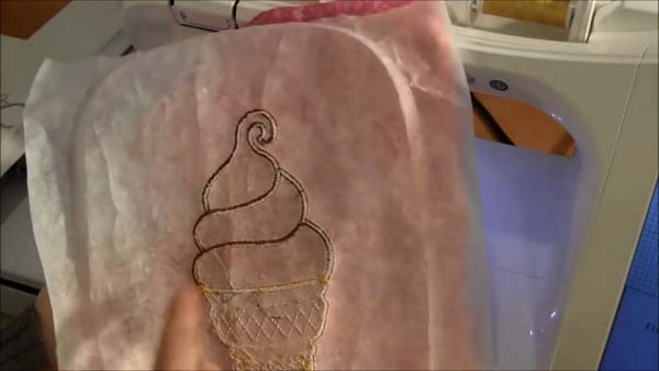 Machine Applique Embroidery Tutorial 22 Back of Block