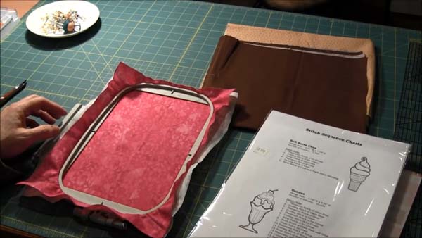 Machine Applique Embroidery Tutorial 4 Hooped Fabric and Stabilizer