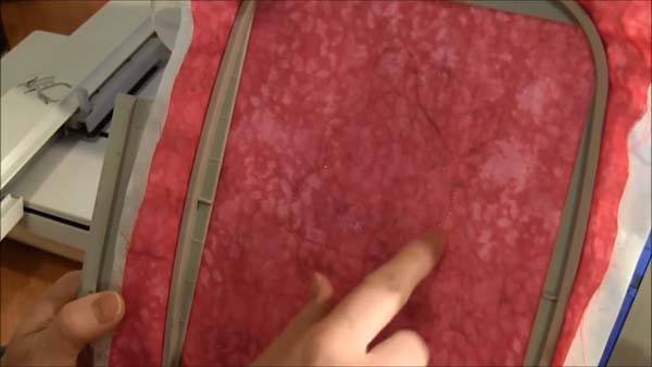 Machine Applique Embroidery Tutorial 7 Placement Line Stitched