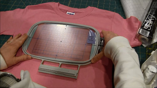 Machine Embroider T-Shirt Tutorial - Hoop Placement Horizontal