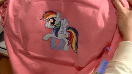 Machine Embroider T-Shirt Tutorial - Design complete