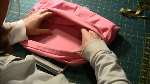 Machine Embroider T-Shirt Tutorial - Move Back of Shirt out of the way